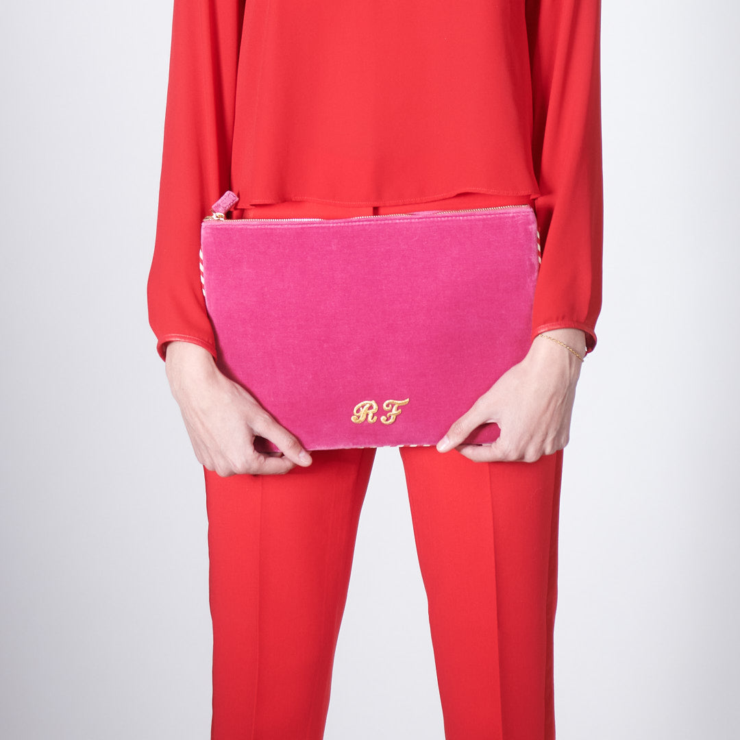 BOND PLATE ROSA ANTICO PIPING BIANCO ROSSO